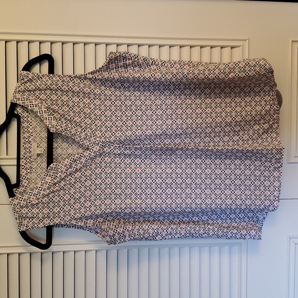 Talbots - sleeveless printed blouse